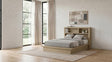 Hendricks Queen Bookcase Headboard Platform Bed Light Oak view 2