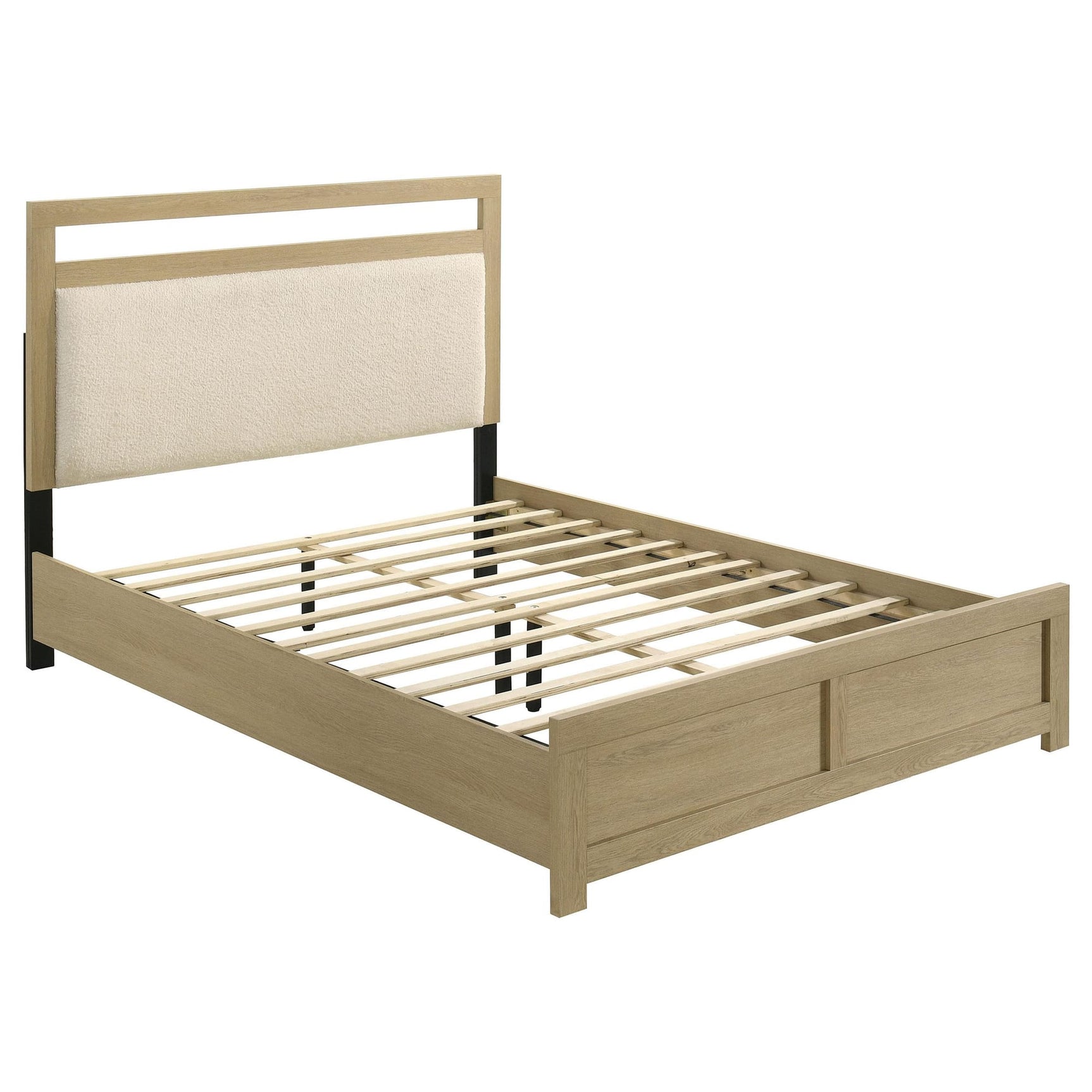 Hendricks Queen Panel Headboard Platform Bed Light Oak from Decor Furniture