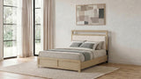 Hendricks Queen Panel Headboard Platform Bed Light Oak view 2