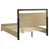 Hendricks Queen Panel Headboard Platform Bed Light Oak view 5
