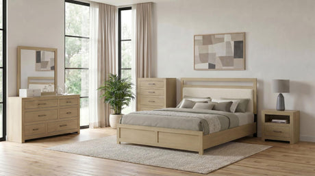 Hendricks Queen Panel Headboard Platform Bed Light Oak view 12