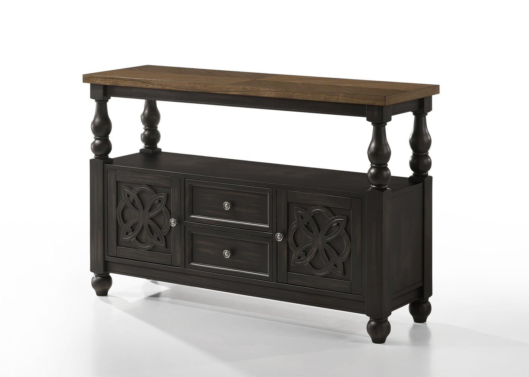 Hilara Sideboard showing storage compartments