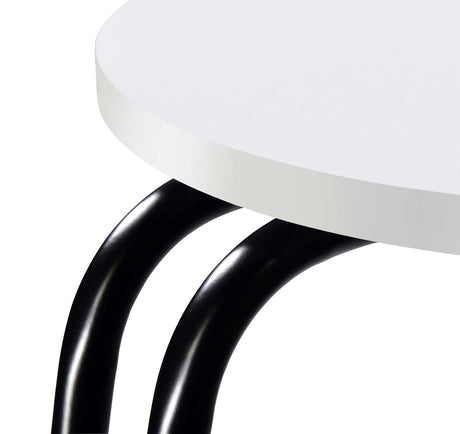 Side table showing space between shelves