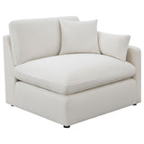 side view of Hobson 6-Piece Upholstered Modular Sectional Sofa Ivory sectional sofa