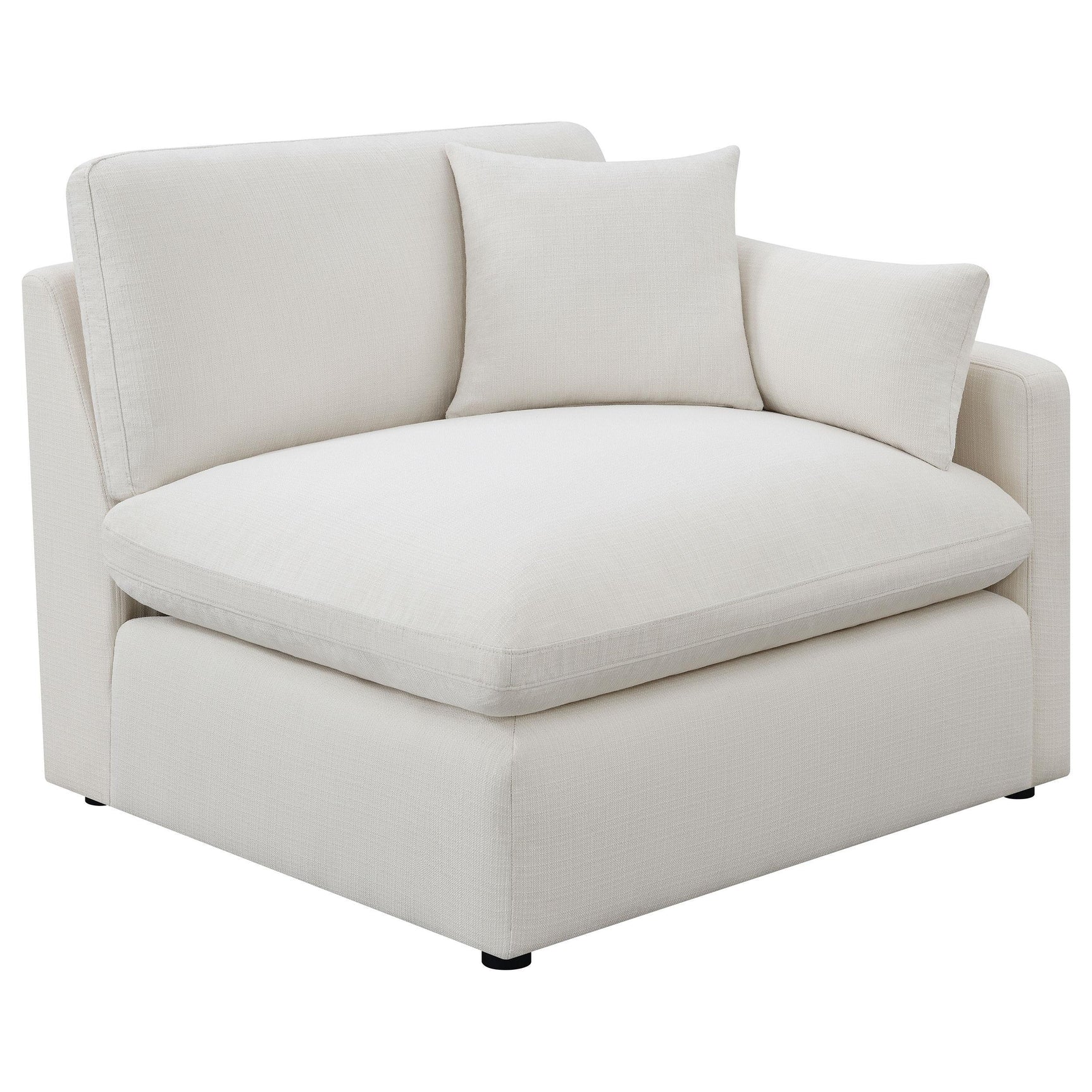 side view of Hobson 6-Piece Upholstered Modular Sectional Sofa Ivory sectional sofa