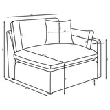 main view of Hobson 6-Piece Upholstered Modular Sectional Sofa Ivory sectional sofa
