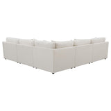 detail view of Hobson 6-Piece Upholstered Modular Sectional Sofa Ivory sectional sofa