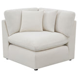 detail view of Hobson 6-Piece Upholstered Modular Sectional Sofa Ivory sectional sofa