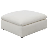 room view of Hobson 6-Piece Upholstered Modular Sectional Sofa Ivory sectional sofa