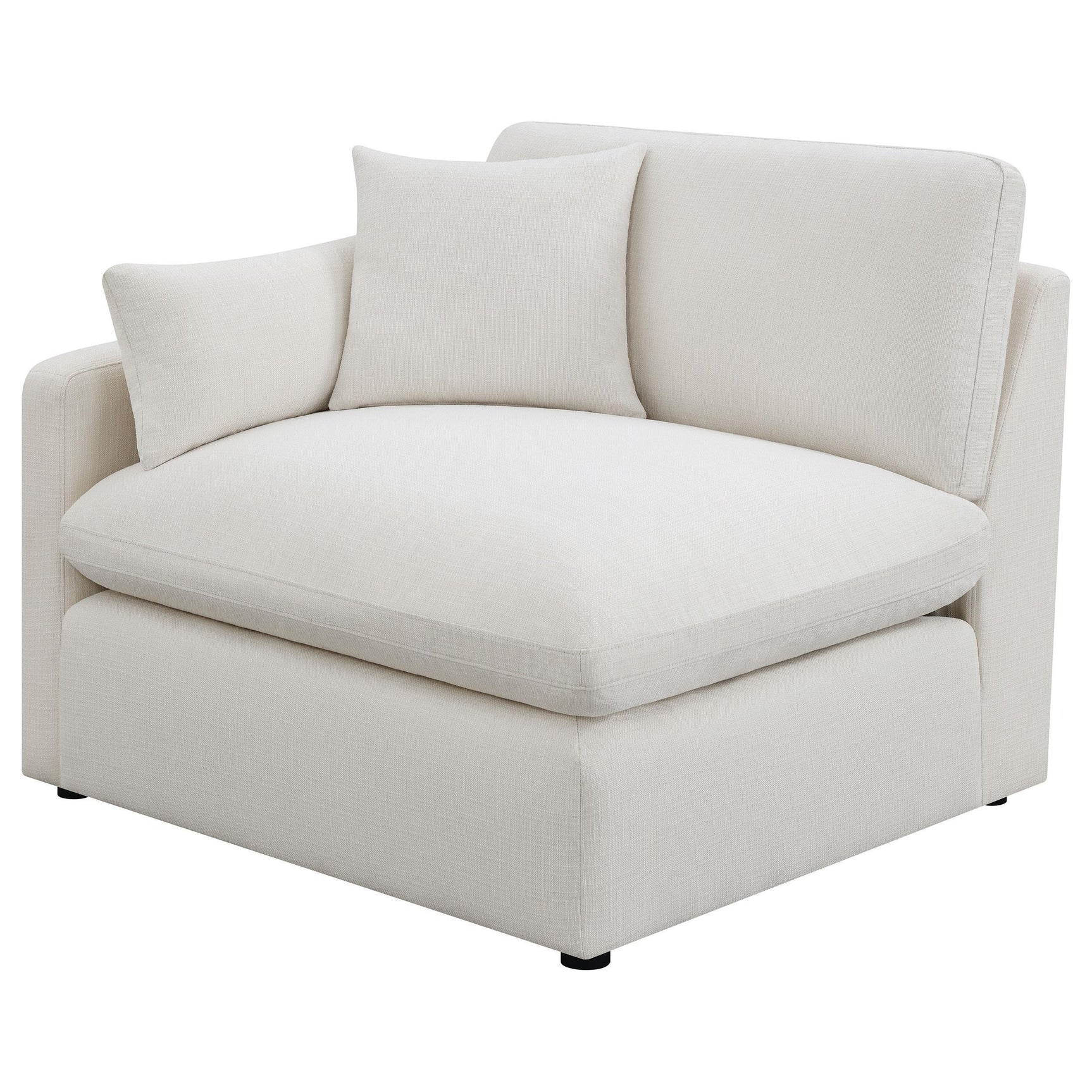 main view of Hobson 6-Piece Upholstered Modular Sectional Sofa Ivory sectional sofa