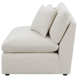 Elegant topstitched accents on ivory Hobson Chair