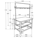 Kitchen island set in casual kitchen setting