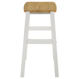 Set of two Hollis wood counter height bar stools