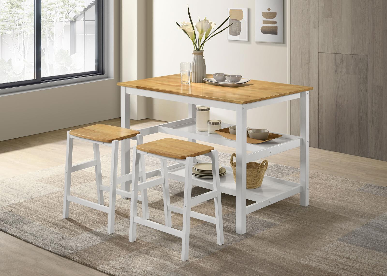 Hollis wood counter height backless bar stools set of 2