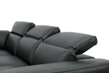 Holly Black Italian Leather 6-Piece Power Reclining Corner Sectional with Console view 17