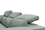 Holly Grey Italian Leather 6-Piece Power Reclining Corner Sectional with Console view 15