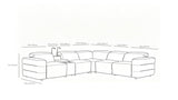 Holly Grey Italian Leather 6-Piece Power Reclining Corner Sectional with Console view 18