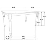 Four-seater traditional dining table overall view