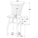Hollyoak Windsor Black Wood Dining Side Chair assembly detail
