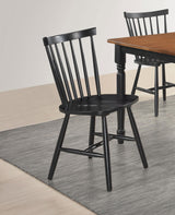 Hollyoak Windsor Black Wood Dining Side Chair back view
