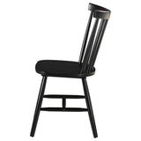 Hollyoak Windsor Black Wood Dining Side Chair leg detail