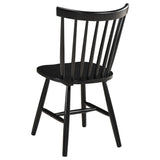Hollyoak Windsor Black Wood Dining Side Chair full set of 2