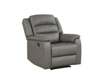 Hope reclining sofa in brown upholstery alternative