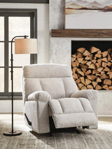 Hoyne Park Cobble Stone Performance Fabric,Next-Gen Nuvella™,Chenille Recliner view 7