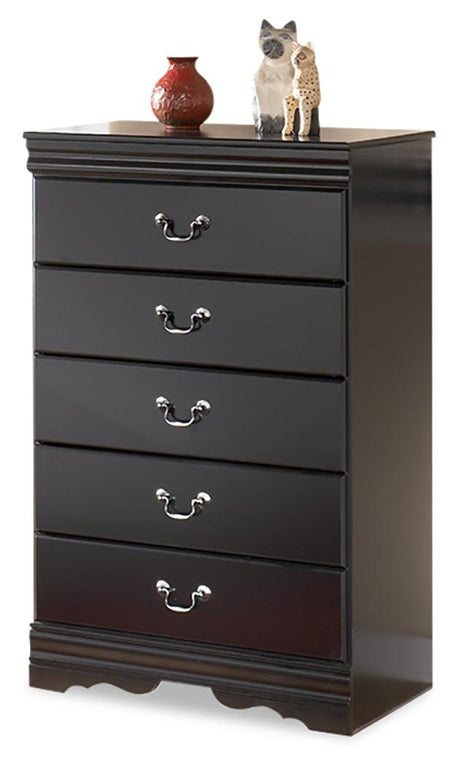 Close-up main view of black sleigh bed frame