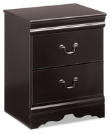 Bedroom setting with Huey Vineyard Black Sleigh Bedroom Set