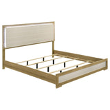 Hyland Eastern King Panel Bed LED Headboard Natural from Decor Furniture