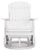 Angled side view highlighting swivel base