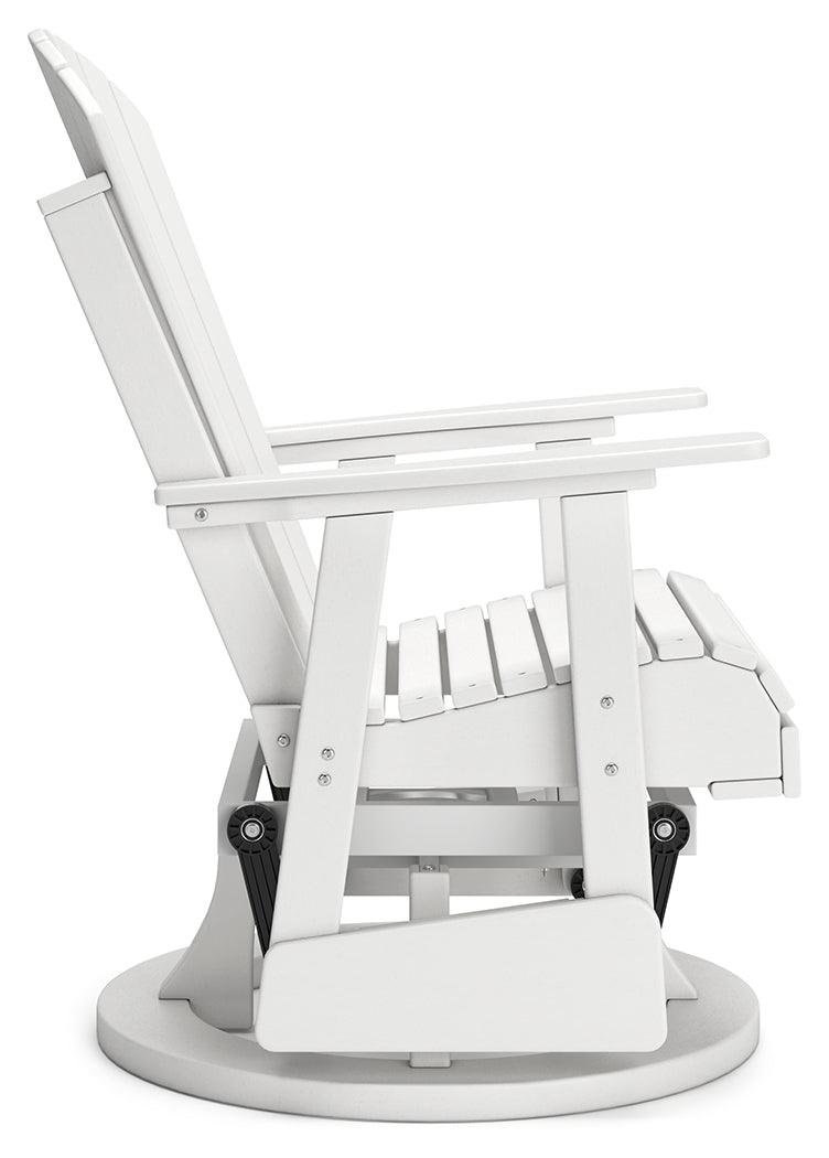 Hyland Wave chair positioned outdoors on patio