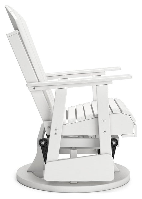 Hyland Wave chair positioned outdoors on patio