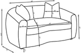 Close-up of sofa corner detailing