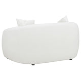 Side angle of sofa showing armrest