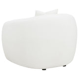 Main view of Isabella sofa with natural fabric upholstery