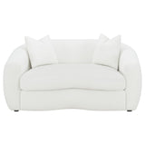 Close-up detail of seat texture and stitching on Isabella sofa set