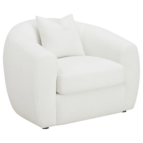 Side perspective highlighting sofa arm and cushion depth