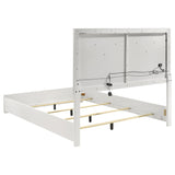 Ives Queen Panel Bed LED Headboard White High Gloss view 5
