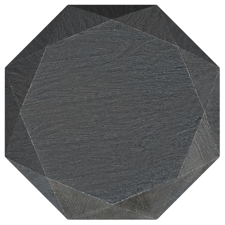 Close-up of mango wood grain texture on Jacinto Octagonal side table
