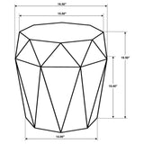 Jacinto Octagonal solid mango wood side table grey in living room setting