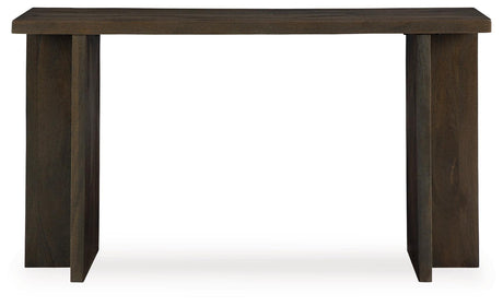 Closeup of Jalenry Console Sofa Table wood texture and finish