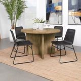 Dining table placed in a contemporary kitchen setting