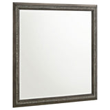 Janine Square Grey Oak Dresser Mirror frontal view