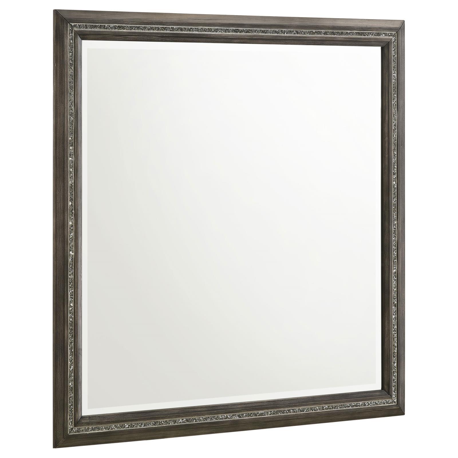 Janine Square Grey Oak Dresser Mirror frontal view