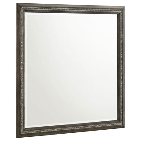 Janine Square Grey Oak Dresser Mirror frontal view