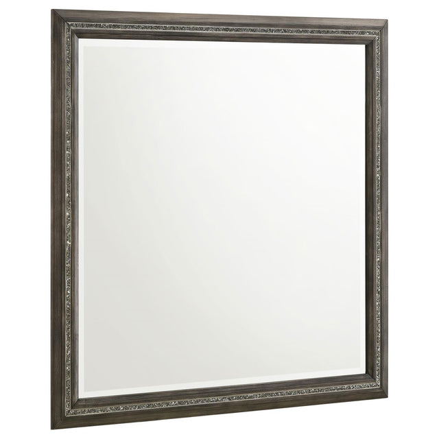 Janine Square Grey Oak Dresser Mirror frontal view