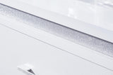 Jarlee White Dresser and Mirror detail view