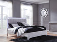 Jarlee White King Upholstered Panel Bed from Decor Furniture